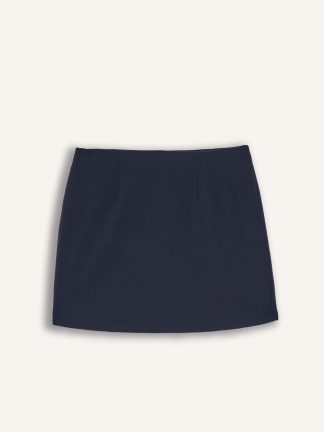 دامن کوتاه زنانه سرمه ای دفکتو