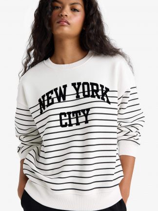 سویشرت زنانه بژ دفکتو