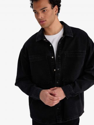 پیراهن جین مردانه مشکی دفکتو