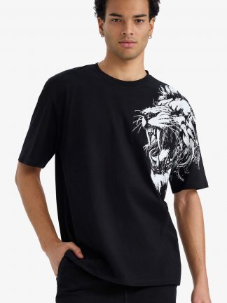 تی شرت مردانه مشکی دفکتو