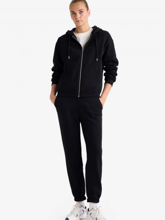 شلوار راحتی زنانه مشکی دفکتو