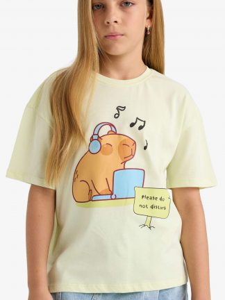 تی شرت دخترانه نعنایی دفکتو