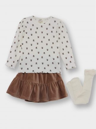 ست لباس نوزاد دختر بژ دفکتو