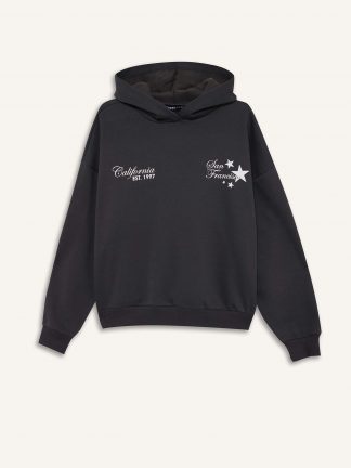 هودی زنانه خاکستری تیره دفکتو