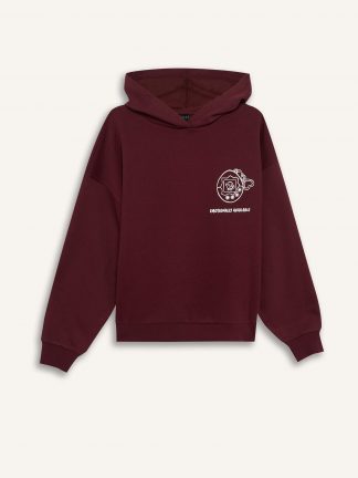 هودی زنانه زرشکی دفکتو