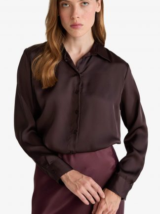 شومیز زنانه قهوه ای دفکتو