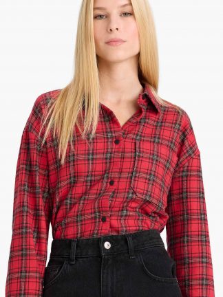 شومیز زنانه قرمز دفکتو