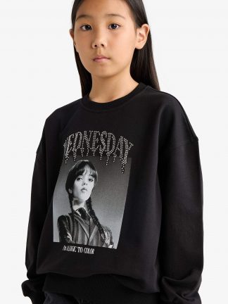 سویشرت دخترانه مشکی دفکتو