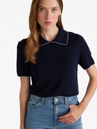 پولوشرت زنانه سرمه ای دفکتو