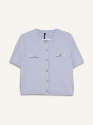 ژاکت زنانه آبی روشن دفکتو