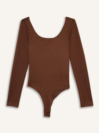 بادی زنانه قهوه ای دفکتو