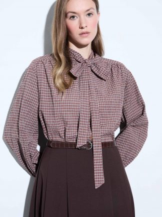 تونیک زنانه قهوه ای دفکتو