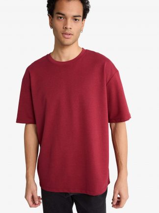 تی شرت مردانه زرشکی دفکتو