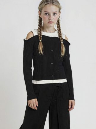 تی شرت دخترانه مشکی دفکتو