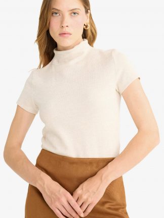 تیشرت زنانه بژ دفکتو