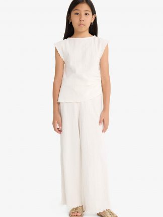 لباس راحتی دخترانه سفید دفکتو