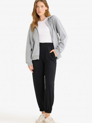 شلوار راحتی زنانه مشکی دفکتو