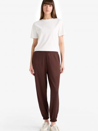 شلوار راحتی زنانه قهوه ای دفکتو