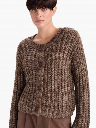 ژاکت زنانه قهوه ای دفکتو