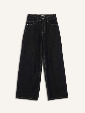 شلوار جین دخترانه مشکی دفکتو