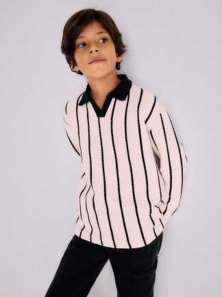 پولوشرت پسرانه سفید دفکتو