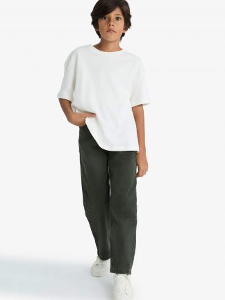 شلوار جین پسرانه خاکی تیره دفکتو