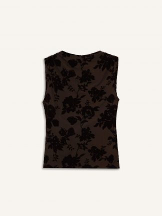 تاپ زنانه قهوه ای تیره دفکتو