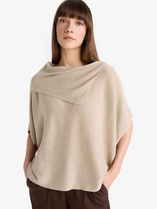 پلیور زنانه بژ دفکتو