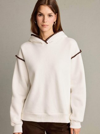 هودی زنانه بژ دفکتو