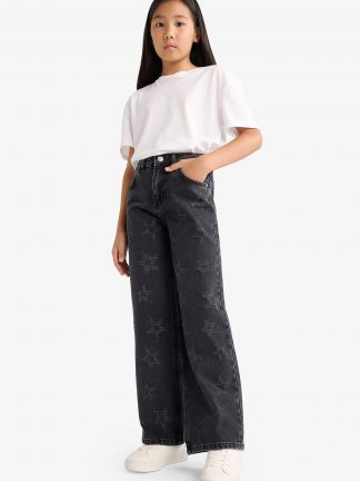 شلوار جین دخترانه مشکی دفکتو