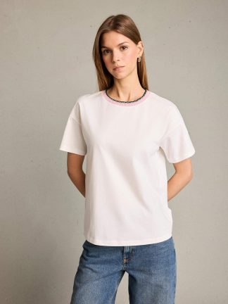 تیشرت زنانه سفید دفکتو