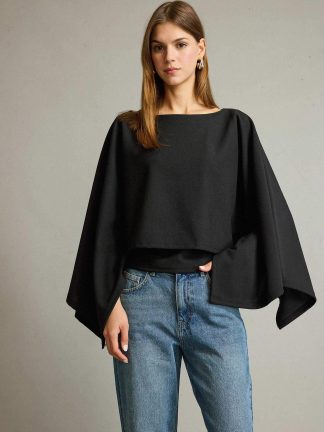 بلوز زنانه مشکی دفکتو