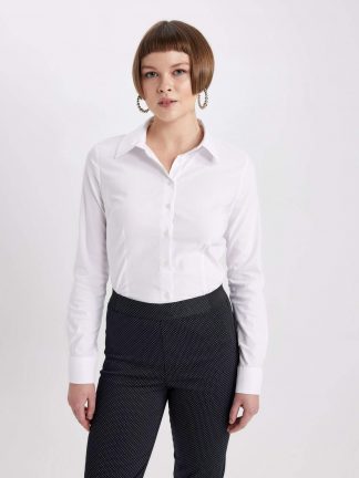 شومیز زنانه سفید دفکتو