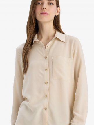 شومیز زنانه بژ دفکتو