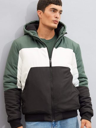 کاپشن مردانه سبز دفکتو