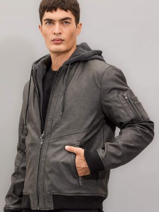 کاپشن مردانه خاکستری تیره دفکتو