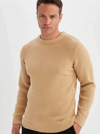 پلیور مردانه بژ دفکتو