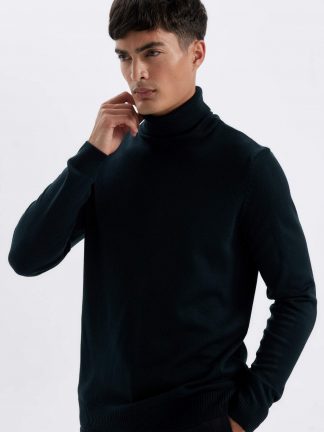 پلیور مردانه سبز تیره دفکتو