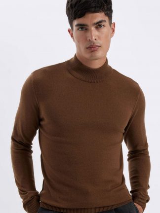 پلیور مردانه قهوه ای دفکتو