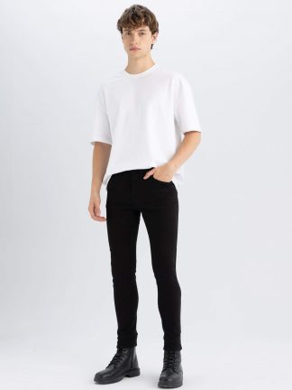 شلوار جین جذب مردانه مشکی دفکتو