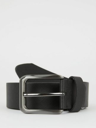 کمربند مردانه مشکی دفکتو