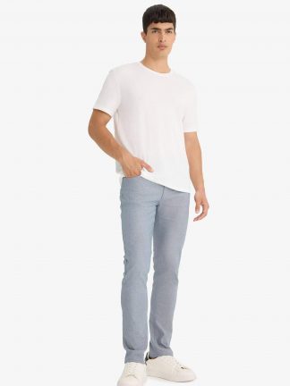 شلوار کتان مردانه نیلی تیره دفکتو