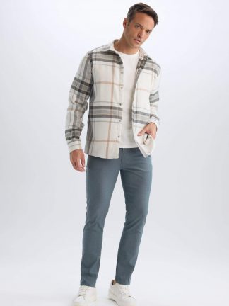 شلوار کتان مردانه سرمه ای دفکتو