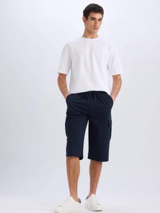 شلوارک مردانه سرمه ای دفکتو