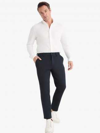 شلوار پارچه ای مردانه سرمه ای دفکتو