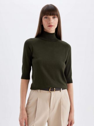 پلیور زنانه خاکی دفکتو