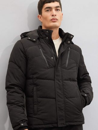 کاپشن مردانه مشکی دفکتو