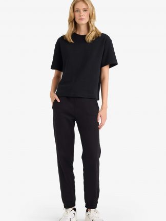 شلوار راحتی زنانه مشکی دفکتو