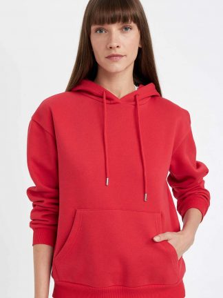 هودی زنانه قرمز دفکتو