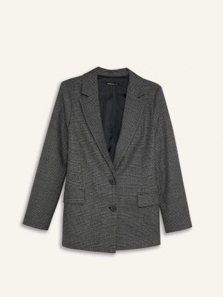 کت زنانه خاکستری تیره دفکتو